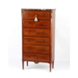 Property of a gentleman - a late 19th / early 20th century French Louis XVI style semainier or chest