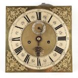 The Henry & Tricia Byrom Collection - an 8-day six pillar longcase clock movement, circa 1700,