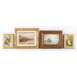 The Henry & Tricia Byrom Collection - a Royal Worcester painted porcelain plaque depicting fishing