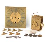 The Henry & Tricia Byrom Collection - an 8-day five pillar longcase clock movement, circa 1690,