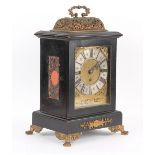 The Henry & Tricia Byrom Collection - a late 19th century gilt metal mounted ebonised table clock,