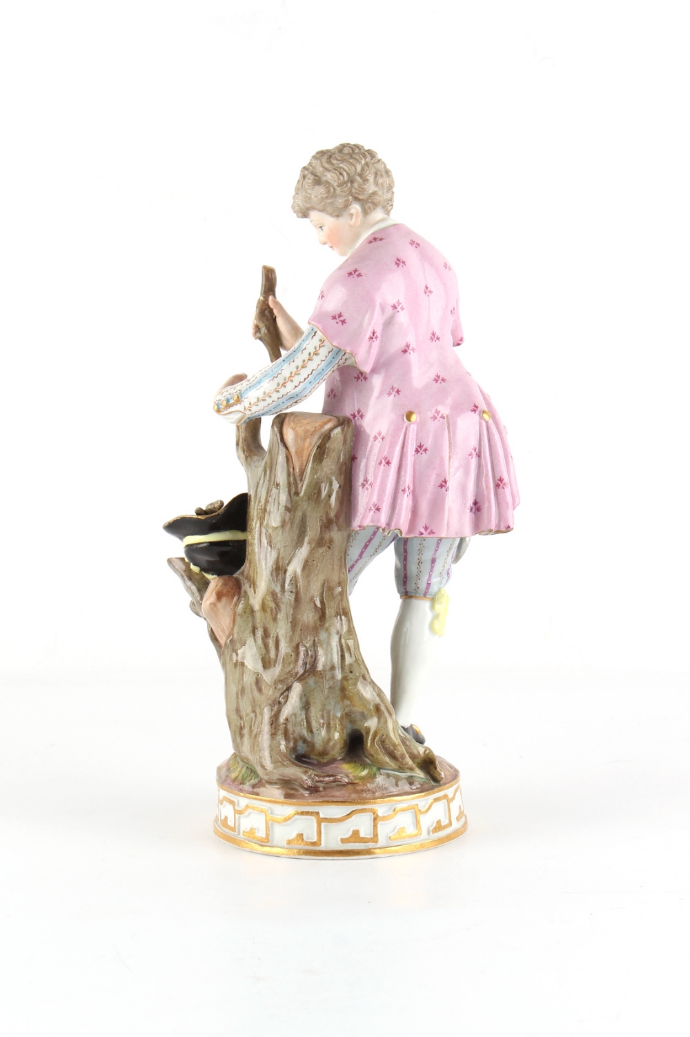 Property of a gentleman - a Meissen figure of a young man collecting sticks in his hat, circa - Image 2 of 3