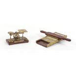 The Henry & Tricia Byrom Collection - a set of late Victorian brass postal scales with weights;