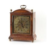 The Henry & Tricia Byrom Collection - a mahogany cased table clock, the twin fusee movement circa