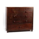 Property of a lady - a Victorian mahogany Scotch chest, with an arrangement of eight drawers with