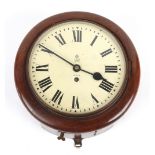 Property of a gentleman - a George VI G.P.O. wall clock, with single fusee movement, 12.75ins. (32.