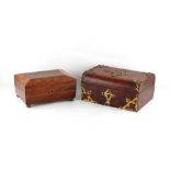 Property of a lady - an early 19th century mahogany rosewood crossbanded & parquetry banded