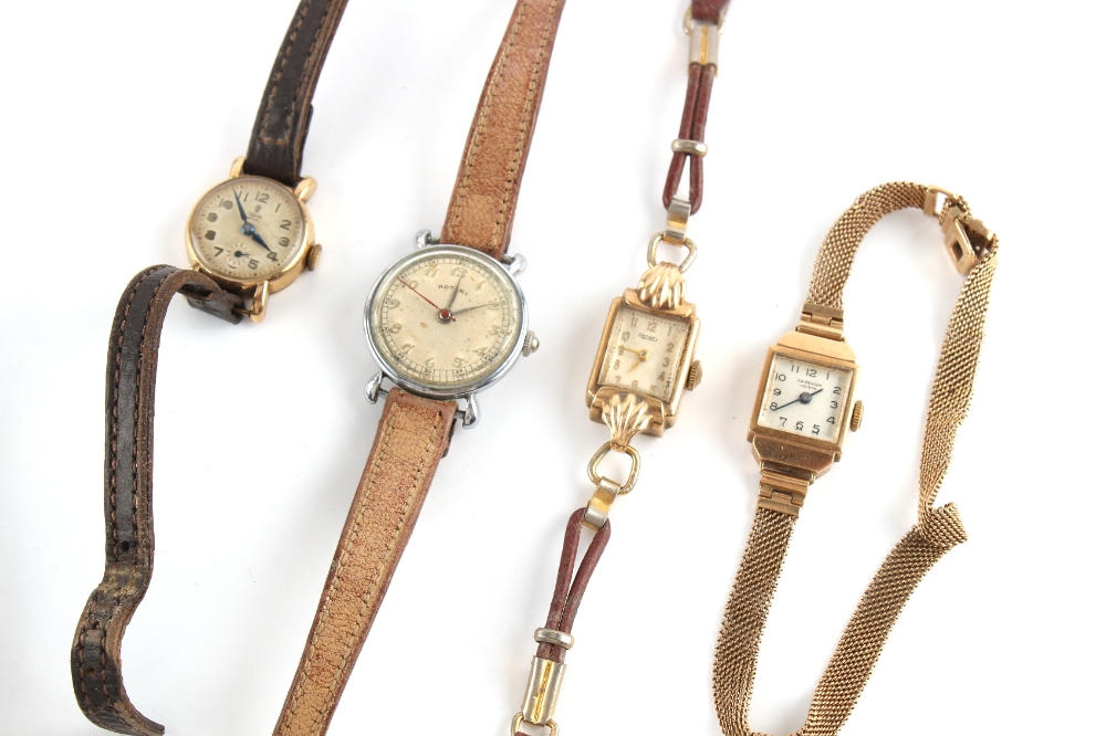 Property of a gentleman - five lady's gold watches and another, comprising a Longines 9ct gold cased - Bild 4 aus 5