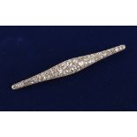 Property of a gentleman - a large Edwardian diamond brooch, the old cut diamonds weighing a total of