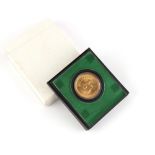 Property of a lady - gold coin - a 1975 Singapore 10th Anniversary 250 Dollar commemorative gold