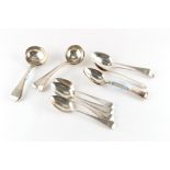Property of a gentleman - a quantity of silver Old English pattern flatware comprising a pair of