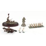 Property of a deceased estate - a small quantity of metal models of soldiers including two by