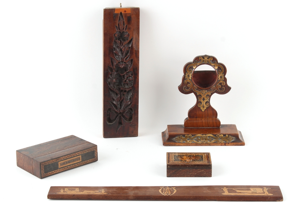 The Henry & Tricia Byrom Collection - a quantity of treen items including a Victorian gilt metal