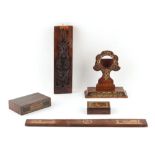 The Henry & Tricia Byrom Collection - a quantity of treen items including a Victorian gilt metal
