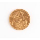Property of a gentleman - gold coin - a 1912 George V gold full sovereign.