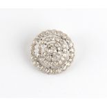 A Victorian diamond target brooch, the old round cut diamonds weighing an estimated 4.0 carats in
