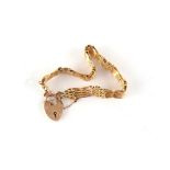 Property of a lady - a 9ct gold 5-bar gate link bracelet, approximately 11.3 grams.