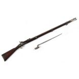 Property of a gentleman - a three band Mk II Enfield rifle with Snider conversion, the 35.5-inch