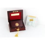 Property of a gentleman - gold coin - an 1820 George III gold full sovereign, in Danbury Mint case