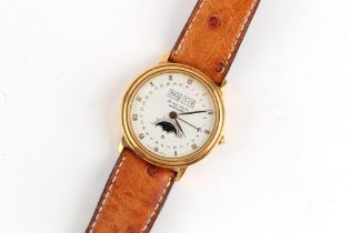 Property of a lady - a gentleman's Blancpain 18ct yellow gold cased automatic moon-phase calendar
