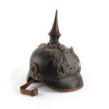 Property of a deceased estate - an Imperial German other ranks pickelhaube, with crowned Wurttemburg
