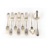 Property of a gentleman - a quantity of silver fiddle & thread pattern flatware comprising a set