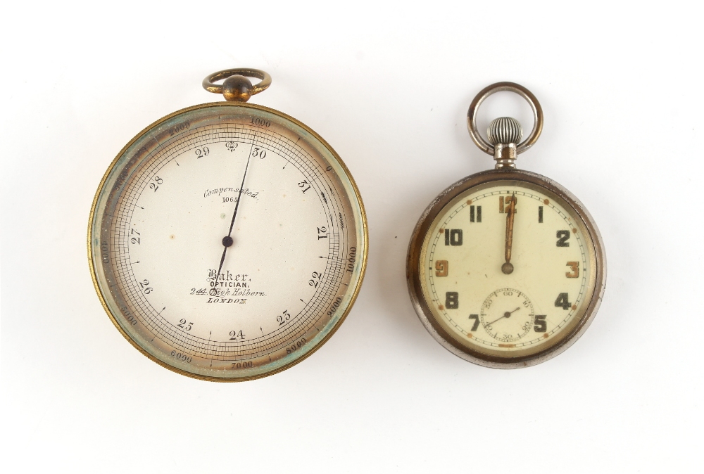 Property of a lady - a military pocket watch, appears to be working but no guarantees are given as