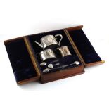 Property of a gentleman - a Victorian silver three piece tea set, Martin & Hall, London 1872, in