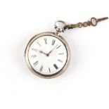 Property of a gentleman - a rare George III silver pair cased pocket watch with Debaufre type