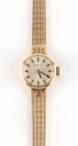 Property of a gentleman - a lady's Certina 9ct gold cased mechanical wristwatch on 9ct gold bracelet