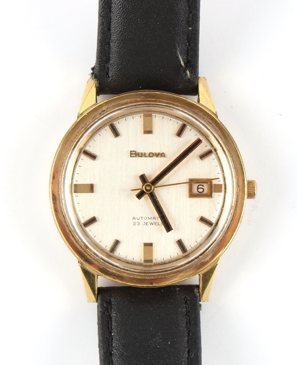 Property of a gentleman - a gentleman's Bulova gold plated automatic wristwatch, with calendar - Bild 2 aus 7