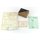 Property of a gentleman - an unusual black & green Rolex watch box (no watch), with paperwork