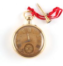 Property of a gentleman - a fine quality George III 18ct gold cased open faced pocket watch