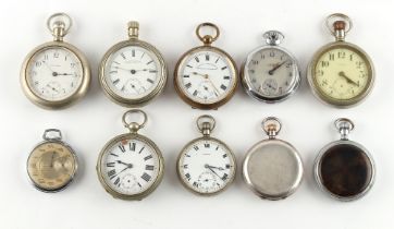 The Henry & Tricia Byrom Collection - ten assorted pocket watches (not silver or gold cased) (10).