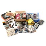 Property of a deceased estate - five boxes containing assorted militaria including medals, cap