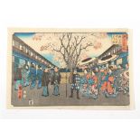 Japanese woodblock prints - Hiroshige I Utagawa (1797-1858) - Shiu Yoshiwara, from the series Famous