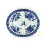 Property of a gentleman - a large 18th century Chinese Qianlong period blue & white exportware