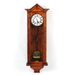 Property of a deceased estate - a late 19th century Vienna regulator style wall clock timepiece,