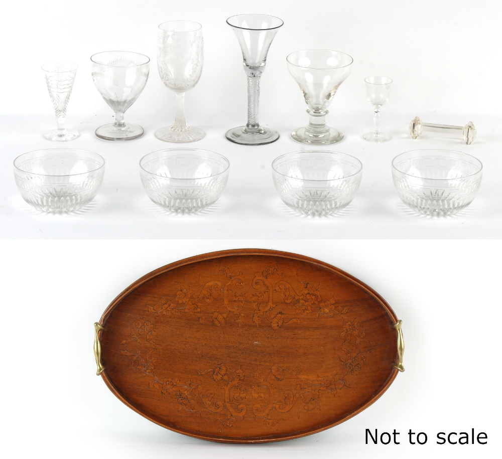 Property of a deceased estate - a quantity of assorted glassware, 18th century and later,