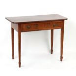 Property of a deceased estate - a mahogany side table, with frieze drawer, parts Georgian, 35.25ins.