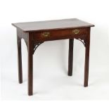 Property of a deceased estate - an 18th century George III oak & mahogany crossbanded lowboy, with