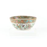 Property of a gentleman - a 19th century Chinese Canton famille rose punch bowl, 11ins. (28cms.)