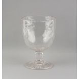 The Henry & Tricia Byrom Collection - a massive Victorian glass rummer, 10.6ins. (27cms.) high.