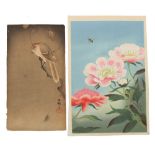 Japanese woodblock prints - Koson Ohara (1877-1945) and Bakufu Ono (1888-1976) - A Bird & Spider's