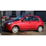 Property of a deceased estate - car - a Nissan Micra, 1.2 petrol, 2011, red, 5-dr, manual,