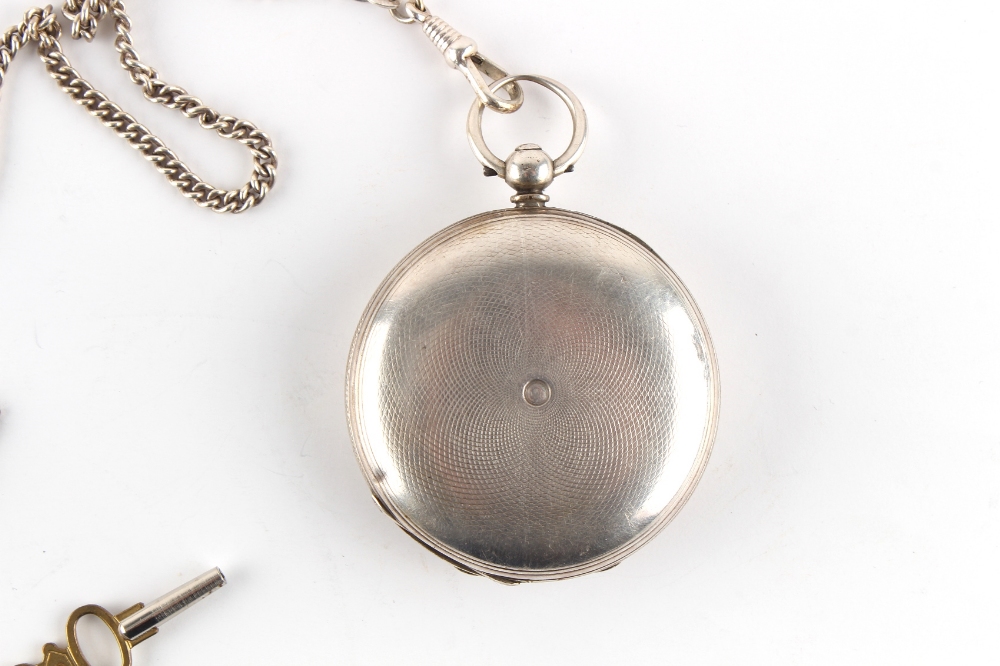 Property of a lady - a silver full hunter cased pocket watch, London 1865, with 835 grade silver - Image 2 of 4