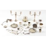Property of a deceased estate - a quantity of assorted silver plated items including a pair of three