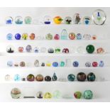 Property of a gentleman - a large collection of glass paperweights, mostly late 20th century, the