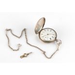 Property of a lady - a silver full hunter cased pocket watch, London 1865, with 835 grade silver