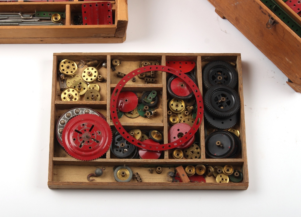 Property of a deceased estate - a Meccano set in three tier wooden box. - Image 2 of 4